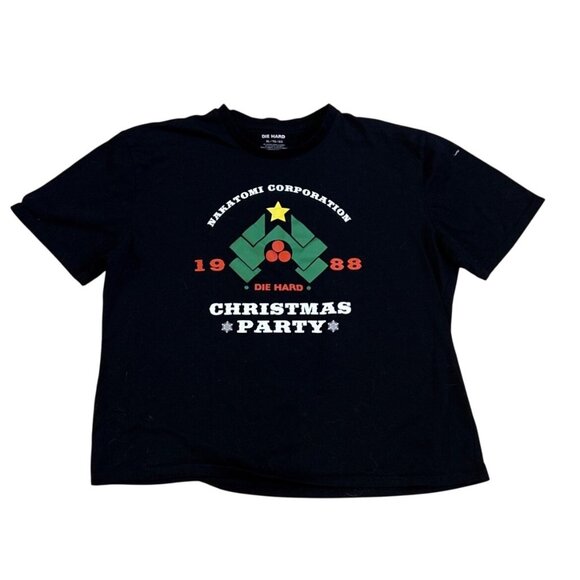 Die Hard Nakatomi Corporation T-Shirt 1988 Christmas Party Black XL - Picture 1 of 4